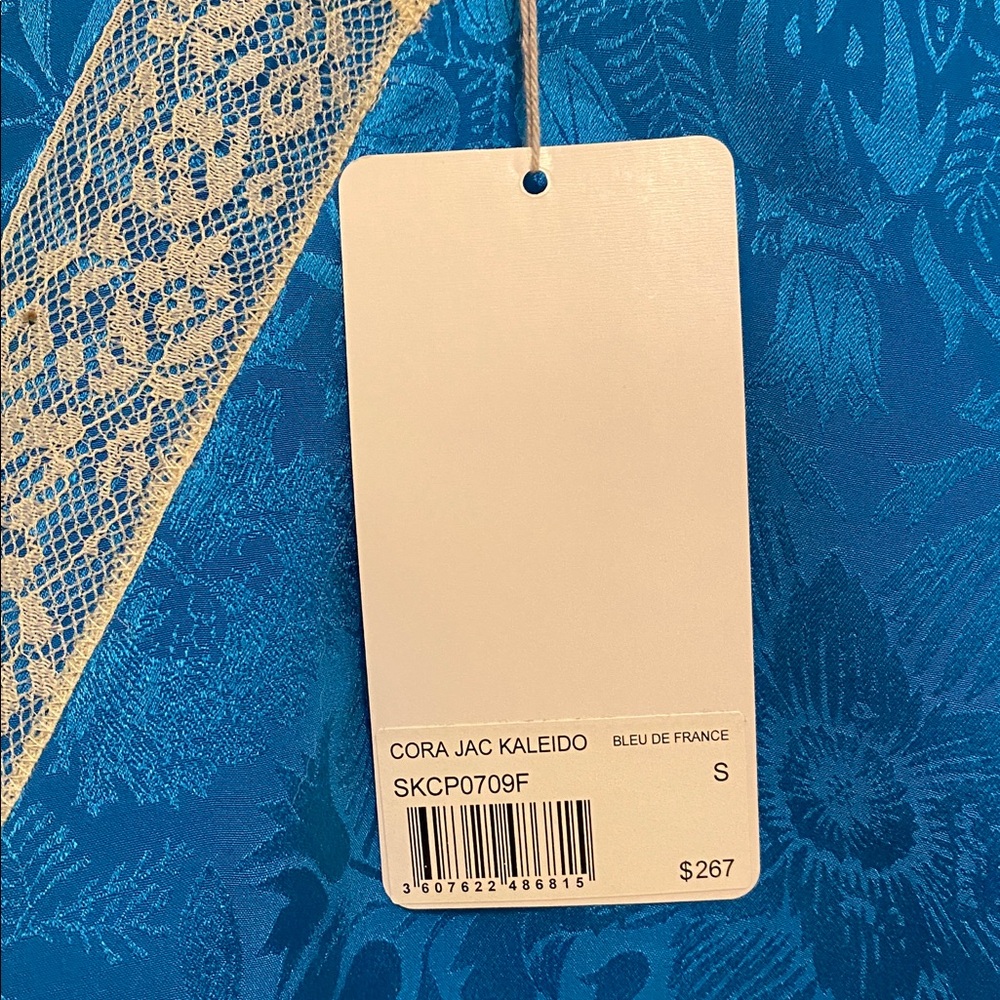 Zadig & Voltaire Silk Cami • Blue White Lace • Size S - Picture 5 of 8